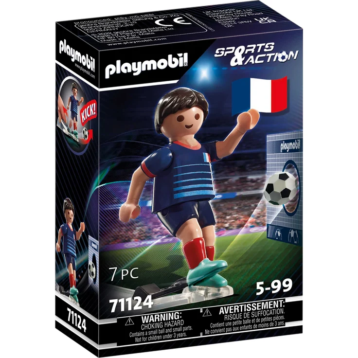 Playmobil Sports & Action 71124 'Fußballspieler Frankreich B', 7 Teile, ab 5 Jahren – Bild 1