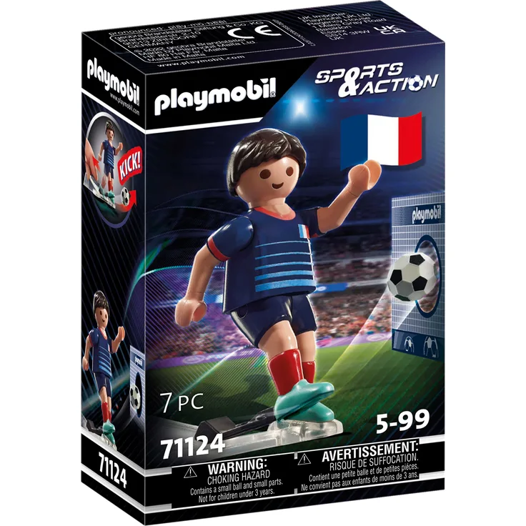 Playmobil Sports & Action 71124 'Fußballspieler Frankreich B', 7 Teile, ab 5 Jahren