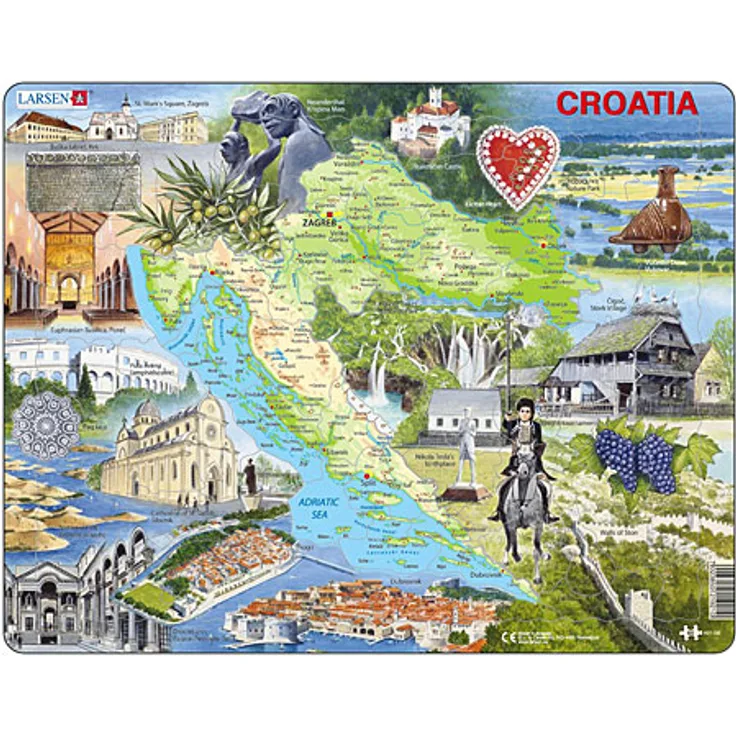 Larsen Puzzle Sehenswürdigkeiten von Kroatien