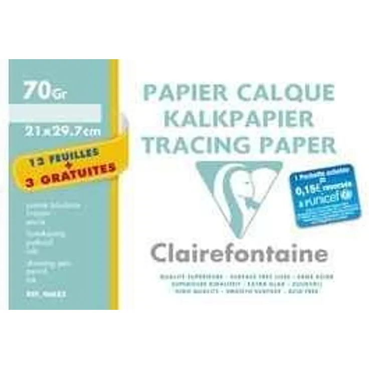 Clairefontaine Transparentpapier, DIN A4, Aktionspack