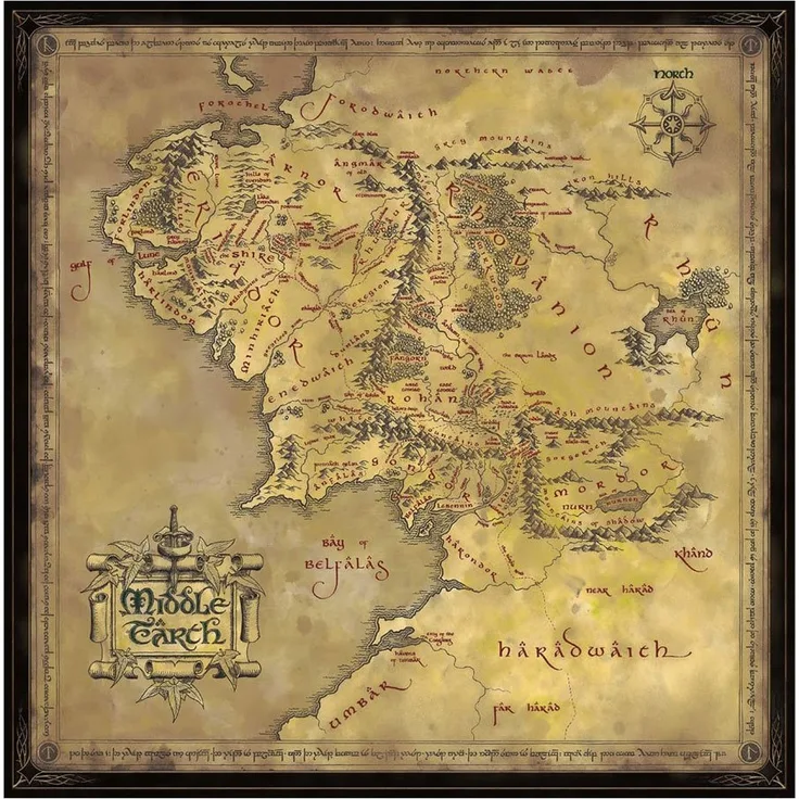 Herr der Ringe Puzzle Middle Earth (1000 Teile)