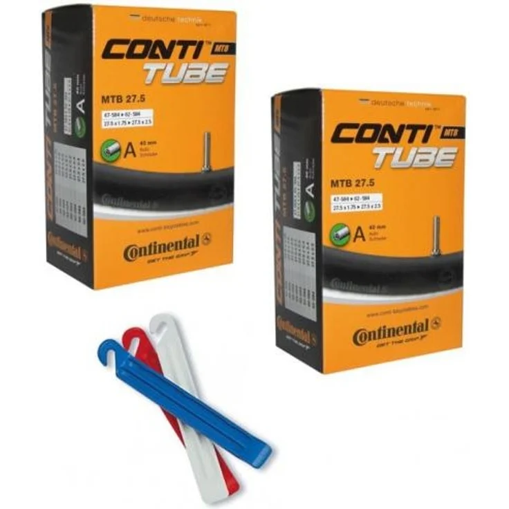 2x Continental Conti Schlauch MTB 27. 5 27. 5x1. 75/2. 40 Zoll 47/62-584 AV 40mm 1x Zefal Reifenheber 3 Stück