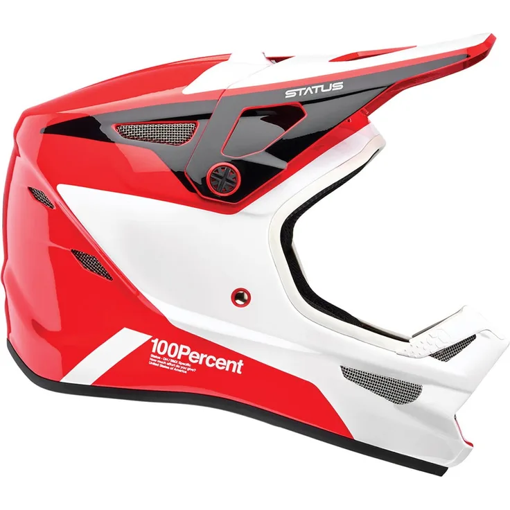 100% Status Helm - Rot/Weiß/Schwarz 55 - 56 cm