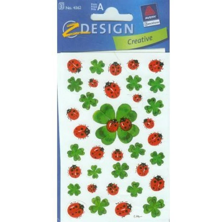 Avery Zweckform Stickers - Four-leaf clover/Biedronka (106430) – Bild 1