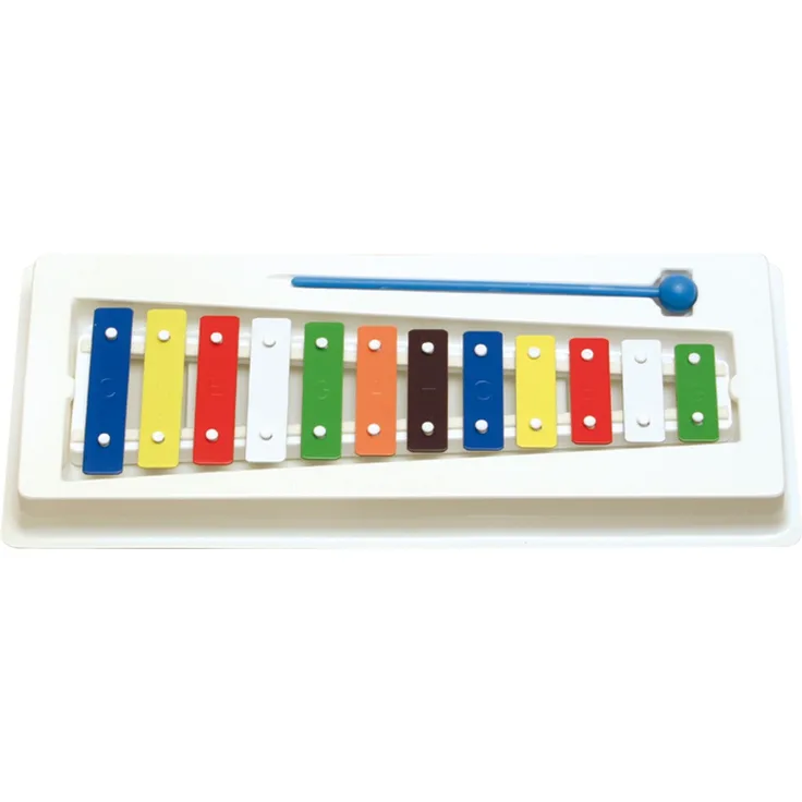 Bartl Metallophon - 8 bunte Klangplatten in Klarsichtbox Mit illustriertem Liederheft