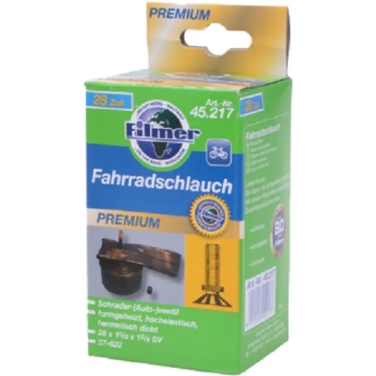 Filmer 45. 217 Fahrradschlauch 28 x 1 5/8 x 1 3/8 Autoventil - Schlauch für 28" Rad
