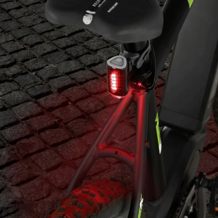 Fischer Twin Fahrrad-Beleuchtungs-Set 50/25/15 Lux + Akku Rücklicht – Bild 3
