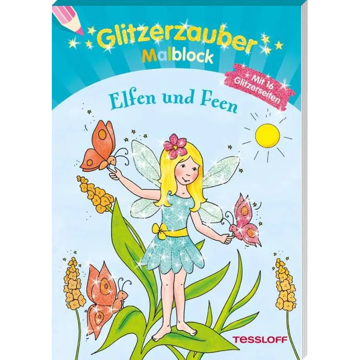 Glitzerzauber Malblock Elfen und Feen