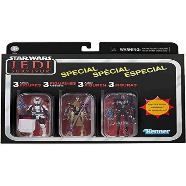 Hasbro - Disney Star Wars Jedi Survivor: The Vintage Collection - 3 Action Figures Multipack (F5564), **Erwachsene**
