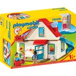 Playmobil 1.2.3 70129 'Einfamilienhaus', 27 Teile, ab 1,5 Jahren, mit funktionsfähiger Klingel und Soundeffekt - Preisvergleich