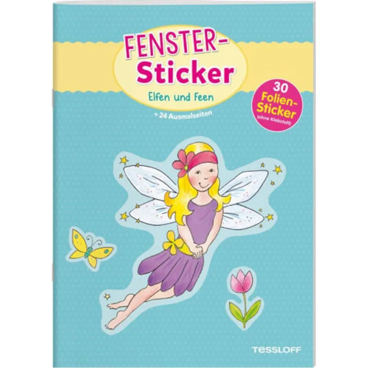 Fenster-Sticker Elfen und Feen, Stickerbuch, 24 Seiten, ab 5 Jahren