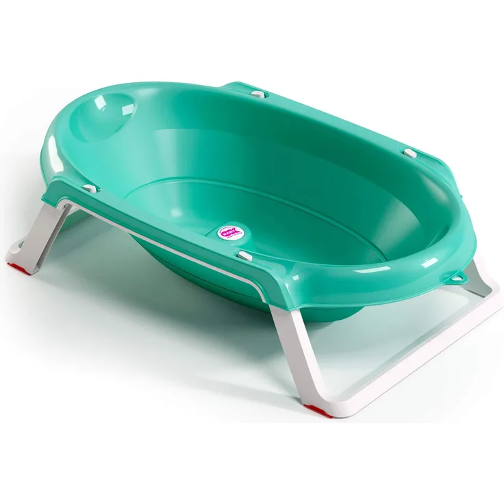 OKBABY Onda Slim - Klappbare Baby-Badewanne - für Babys von 0 bis 12 Monaten - Türkis