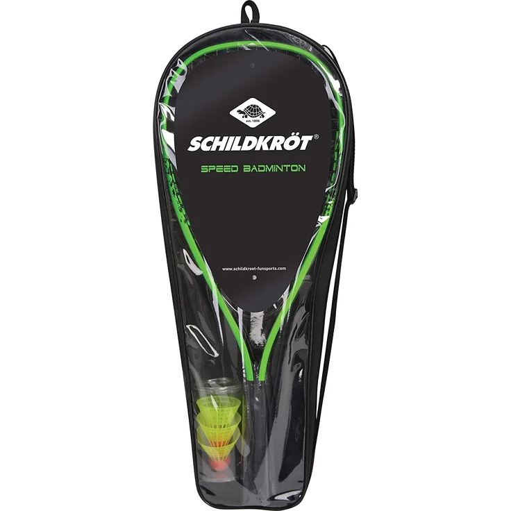 Schildkröt 'Speed-Badminton Set', qualitativ hochwertiges Set mit zwei handlichen Schlägern, drei Bällen und Tragetasche – Bild 2