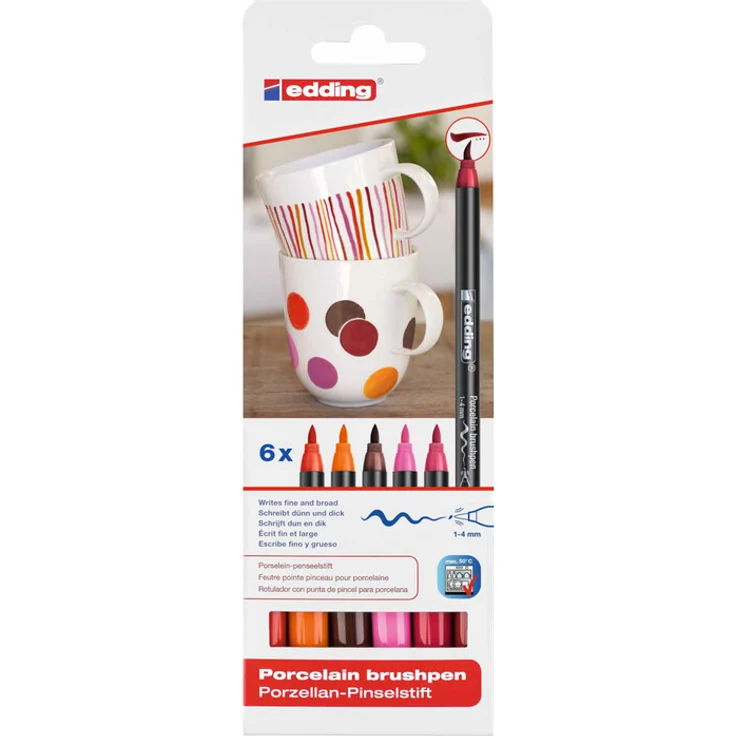 Edding 4200 | Porzellanpinselstift 1-4mm sortiert 6pcs - Preisvergleich – Bild 1