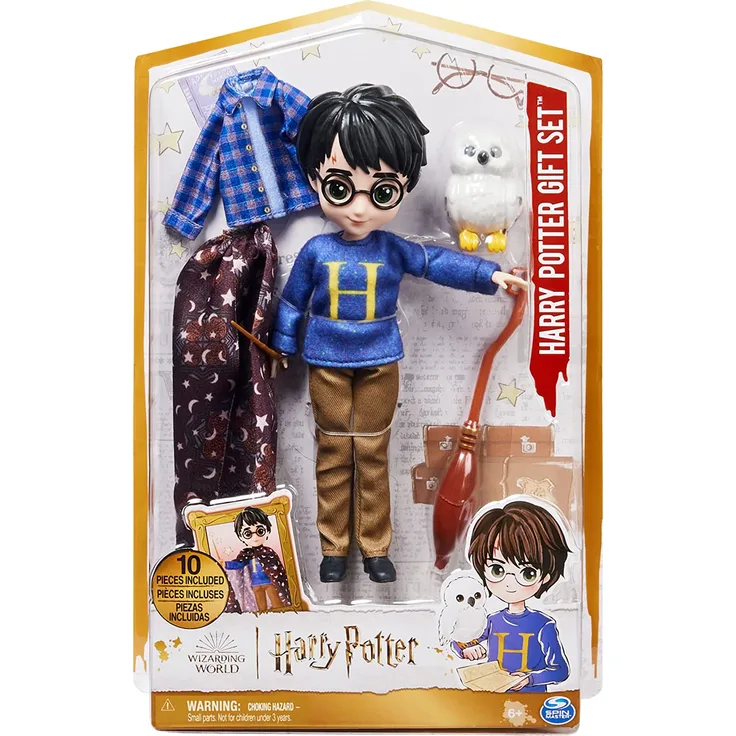 Wizarding World Harry Potter Geschenkset mit 20 3cm großer Harry Potter-Puppe mit Tarnumhang und 5 Puppen-Zubehörteilen Spielzeug für Kinder