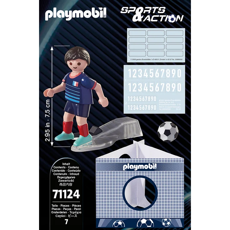 Playmobil Sports & Action 71124 'Fußballspieler Frankreich B', 7 Teile, ab 5 Jahren – Bild 4