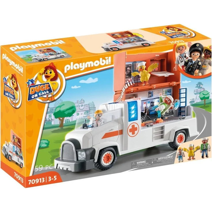 Playmobil DUCK ON CALL 70913 'Notarzt Truck', 59 Teile, ab 3 Jahren – Bild 1