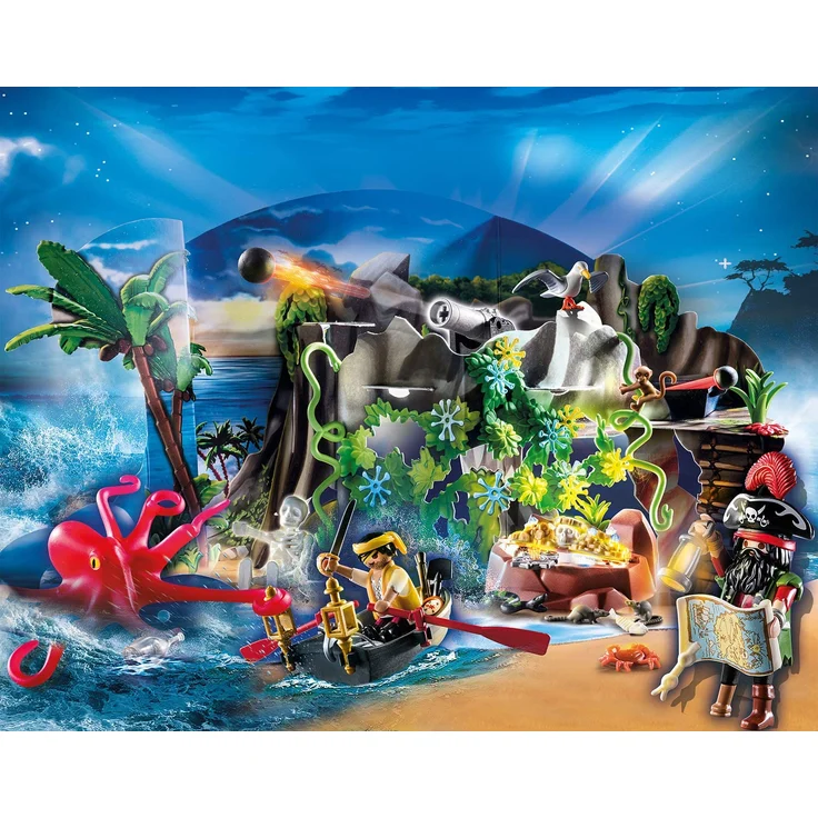 PLAYMOBIL 70322 Adventskalender 2020 'Schatzsuche in der Piratenbucht' mit 120 Teilen und vielen tollen Überraschungen – Bild 5