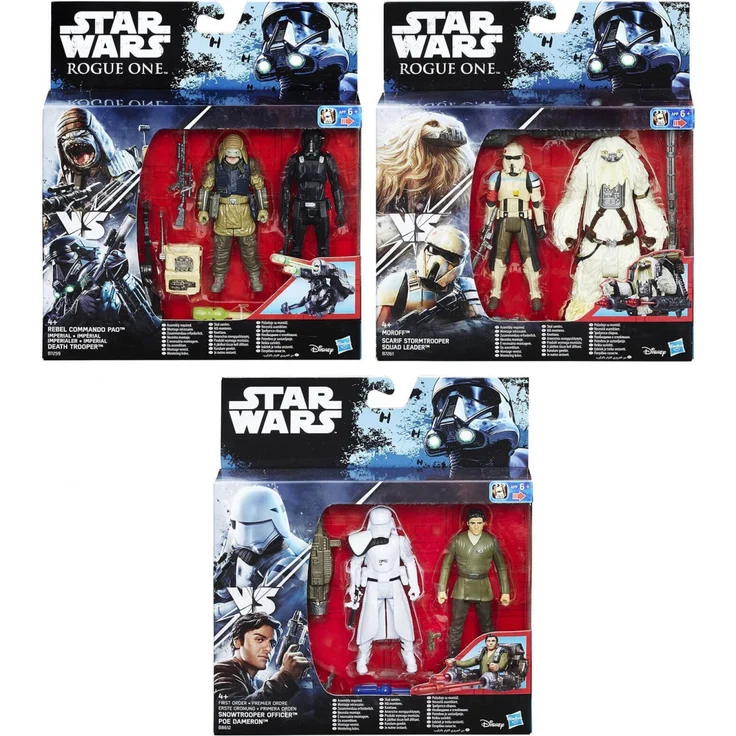 Hasbro B7073EU4 Star Wars Rogue One Battle-Action Basisfiguren 2er-Pack, ca. 10 cm, ab 4 Jahren, 1x Stück, zufällige Auswahl – Bild 1