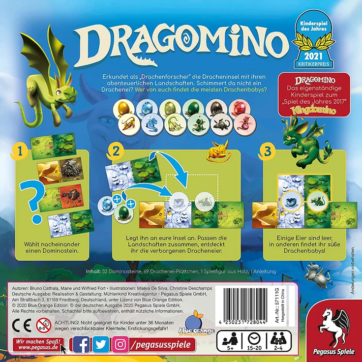 Pegasus Spiele 'Dragomino' (Kinderspiel des Jahres 2021) - Preisvergleich – Bild 3