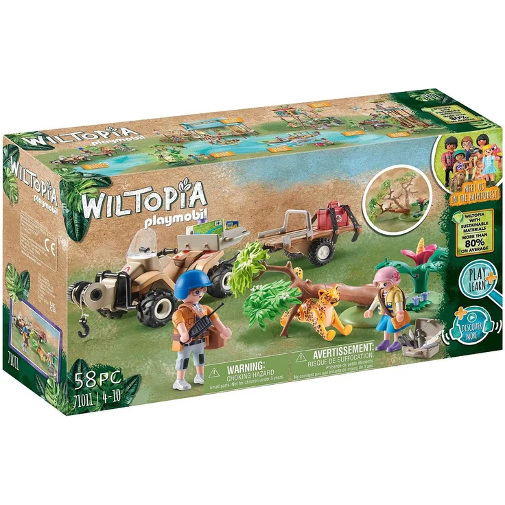 Playmobil Wiltopia 71011 'Tierrettungs Quad', 58 Teile, ab 4 Jahren – Bild 1
