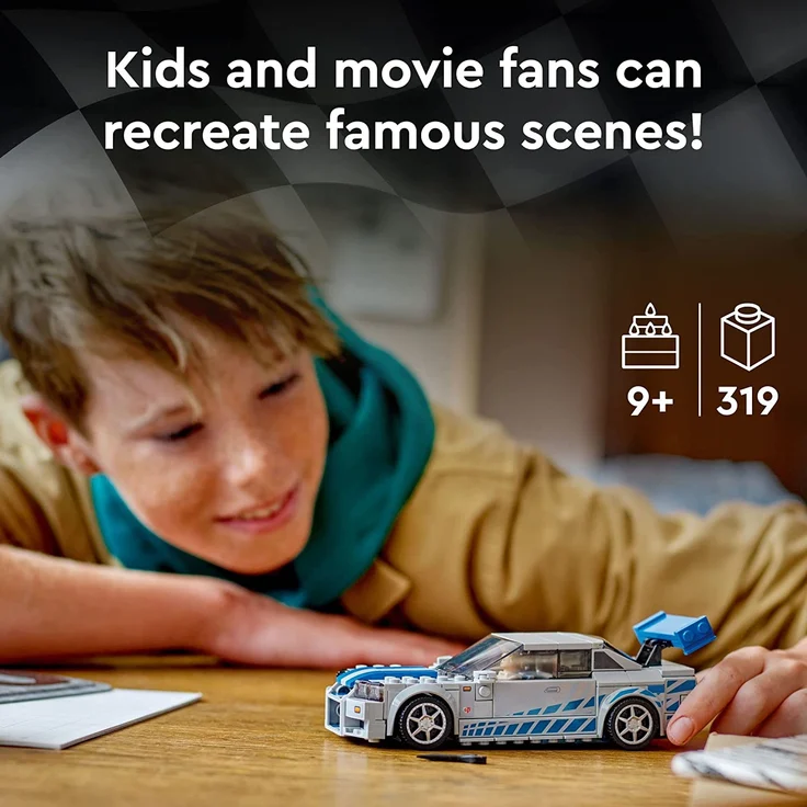LEGO Speed Champions 76917 '2 Fast 2 Furious Nissan Skyline GT-R (R34)', 319 Teile, ab 9 Jahren – Bild 6