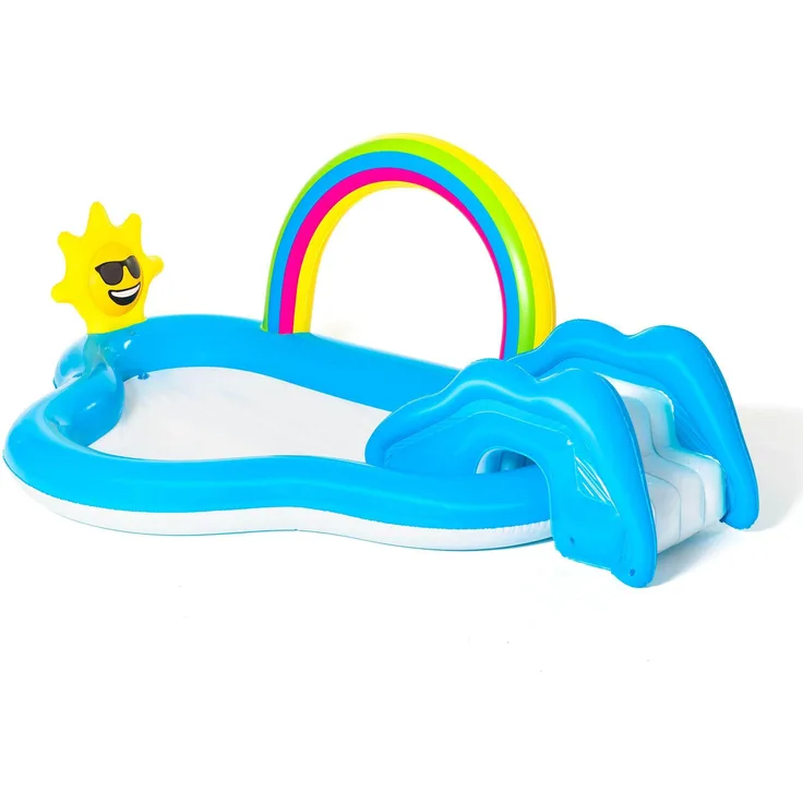 Bestway 'Rainbow n' Shine' Wasserspielcenter, 257 x 145 x 91 cm, ab 2 Jahren, inkl. Rutsche und Sprühfunktion