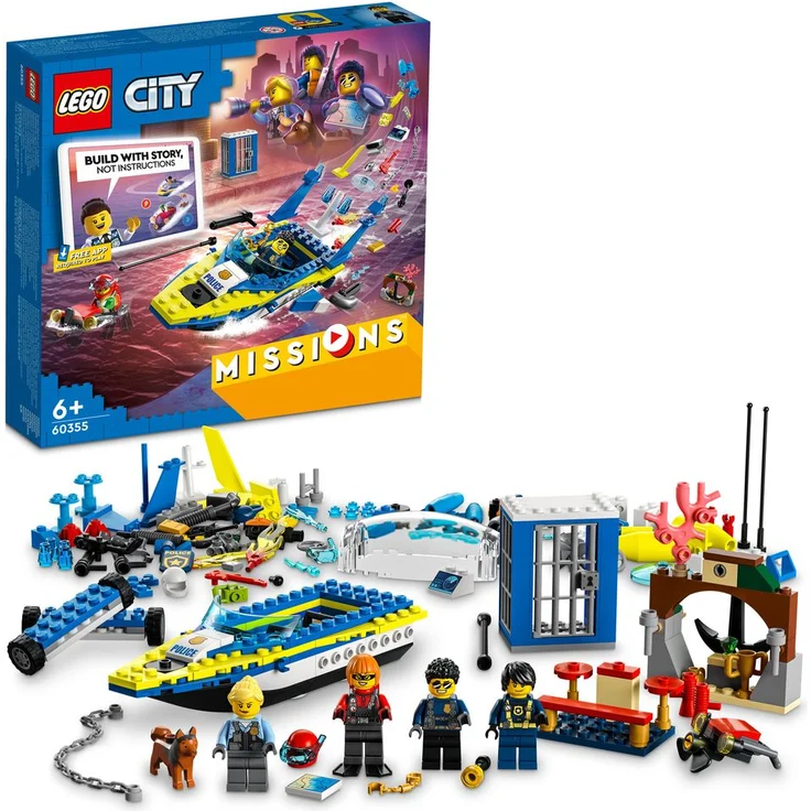 LEGO City 60355 'Detektivmissionen der Wasserpolizei', 278 Teile, ab 6 Jahren – Bild 1