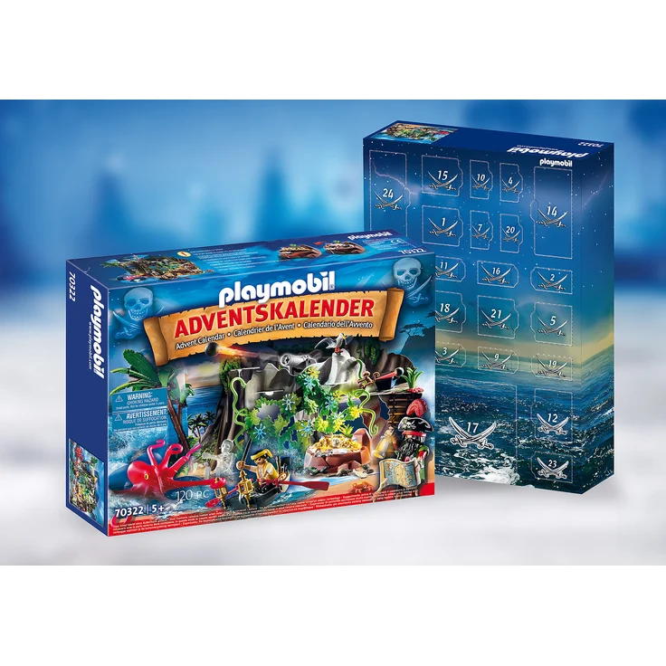 PLAYMOBIL 70322 Adventskalender 2020 'Schatzsuche in der Piratenbucht' mit 120 Teilen und vielen tollen Überraschungen – Bild 3