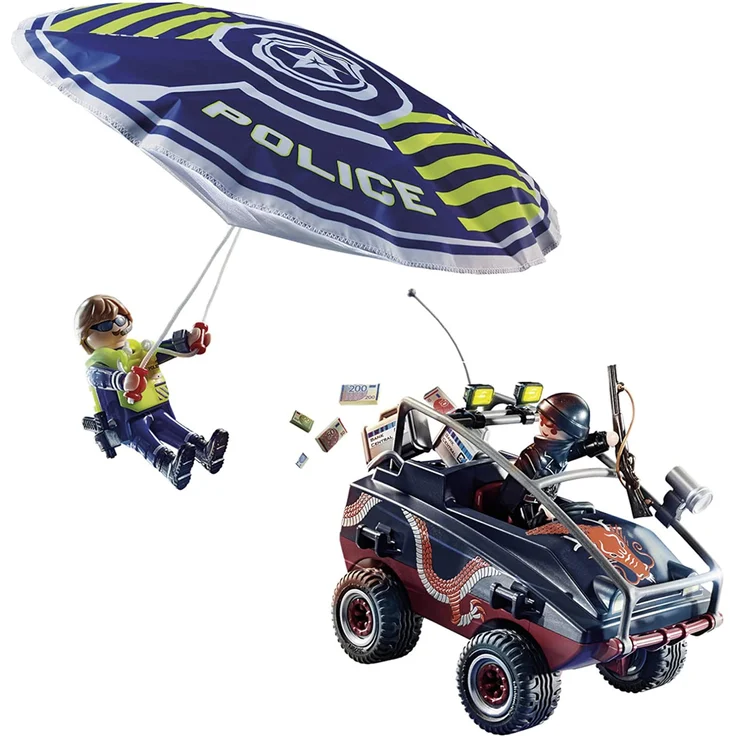 PLAYMOBIL City Action 70781 'Polizei-Fallschirm: Verfolgung des Amphibien-Fahrzeugs', 50 Teile, ab 5 Jahren – Bild 2