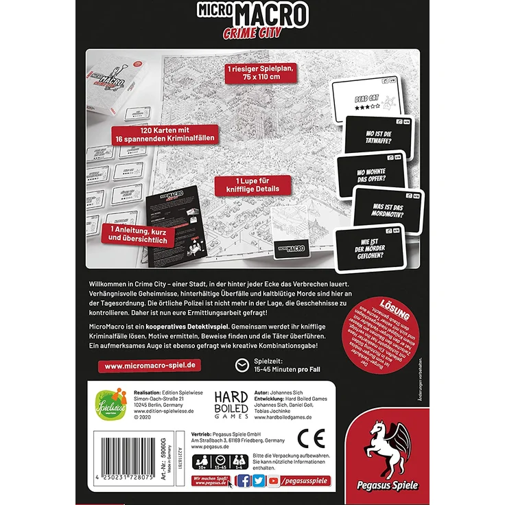 Pegasus Spiele 'MicroMacro: Crime City (Edition Spielwiese)' (Spiel des Jahres 2021) – Bild 2
