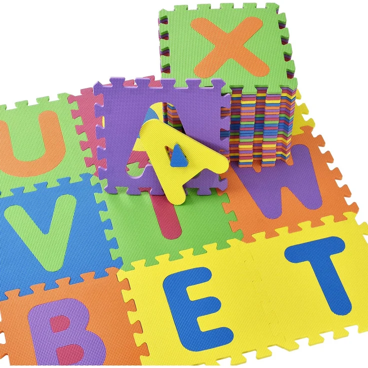 Juskys 'Kinder Puzzlematte Kim', 36 Teile, mit Buchstaben A-Z & Zahlen 0-9, rutschfest & abwischbar, ab 10 Monate, Eva Schaumstoff – Bild 7
