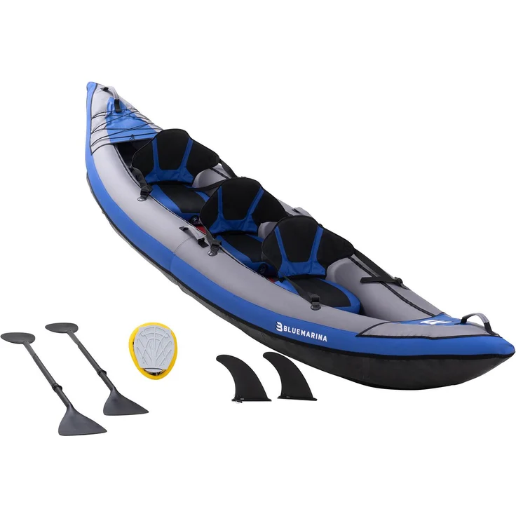 Bluemarina Kajak Samoa 3er Luftkajak Kanu aufblasbar Schlauchboot Paddelboot – Bild 1