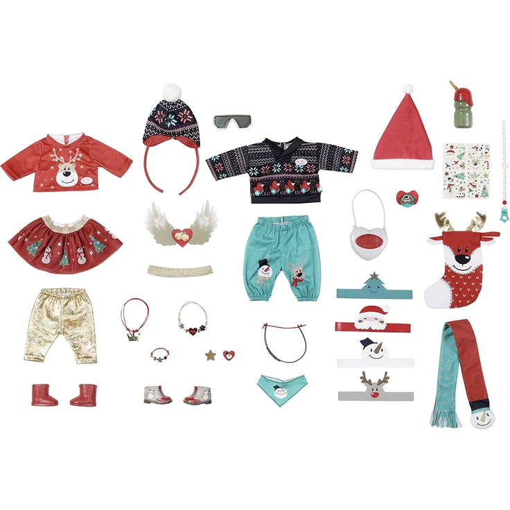Zapf Creation 'BABY born Adventskalender 2021', 24 Überraschungen, Kleidungsstücke und Accessoires für BABY born, ab 3 Jahren – Bild 3