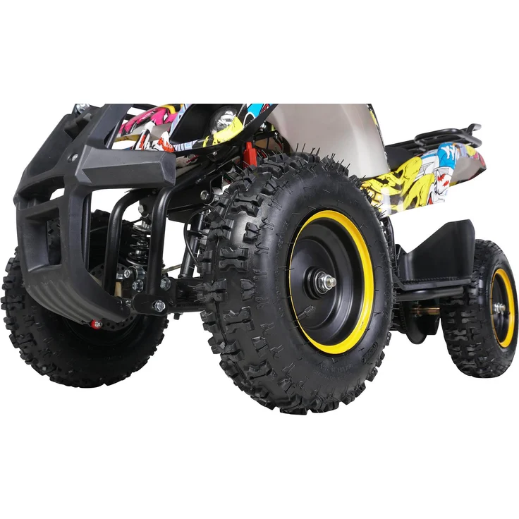 Elektro Quad Miniquad Kinder Atv Torino 1000Watt Pocketquad Racer Kid Pocketbike (Gelb Graffiti) – Bild 7