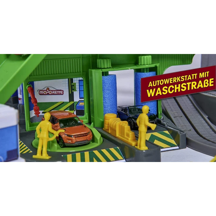 Majorette 'Super City Garage', motorisierte Bahn für Modellautos mit Parkplätzen und Eisenbahn, sieben Etagen, ab 5 Jahren – Bild 5