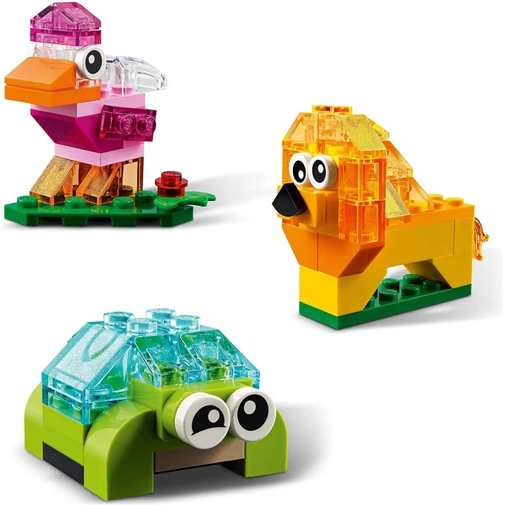 LEGO Classic 11013 'Kreativ-Bauset mit durchsichtigen Steinen', 500 Teile, ab 4 Jahren, Spielset mit acht inspirierenden Bauideen – Bild 6