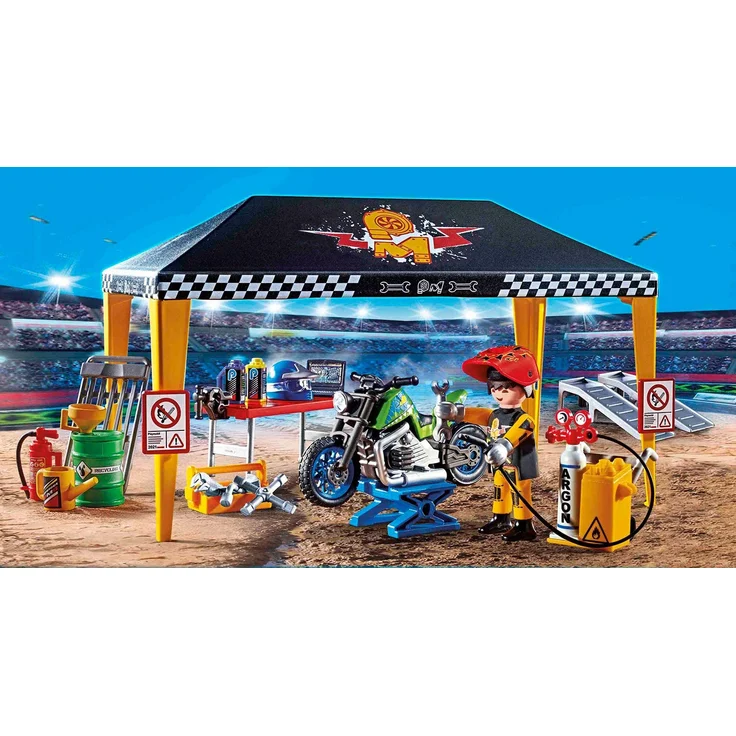 Playmobil Stuntshow 70552 'Stuntshow Werkstattzelt', 49 Teile, ab 4 Jahren – Bild 2