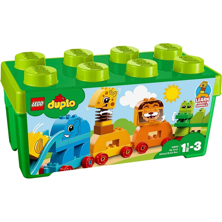 LEGO DUPLO 10863 'Meine erste Steinebox mit Ziehtieren', 34 Teile, ab 18 Monaten, kreatives Spielen – Bild 2