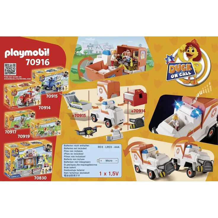 Playmobil DUCK ON CALL 70916 'Notarzt Einsatzfahrzeug', 31 Teile, ab 3 Jahren – Bild 3