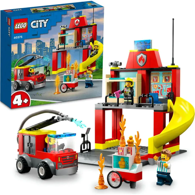 LEGO City 60375 'Feuerwehrstation und Löschauto', 153 Teile, ab 4 Jahren – Bild 1