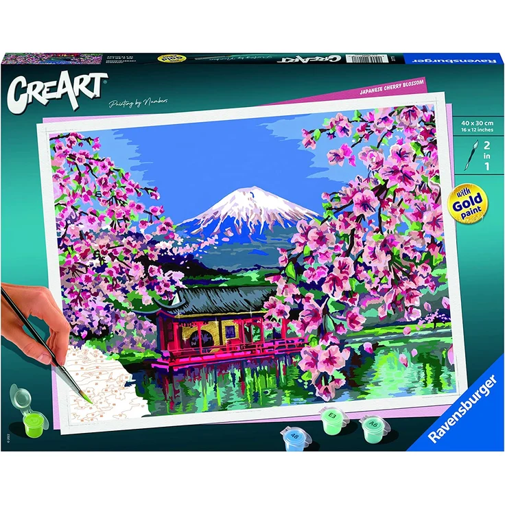 Ravensburger Malen nach Zahlen 20177 – Japanese Cherry Blossom – ab 14 Jahren - Preisvergleich – Bild 1