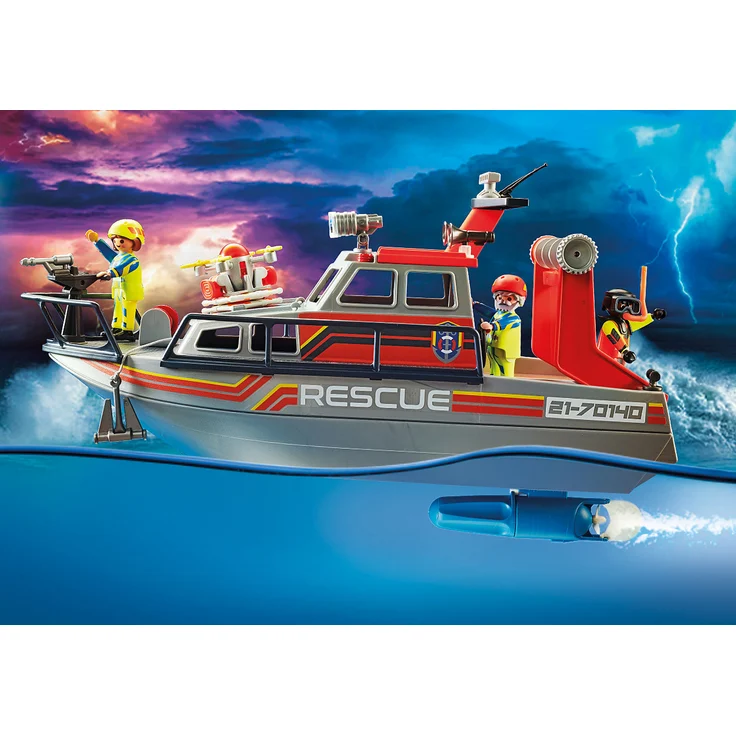 Playmobil City Action 70140 'Seenot: Löscheinsatz mit Rettungskreuzer', 95 Teile, ab 4 Jahren – Bild 4