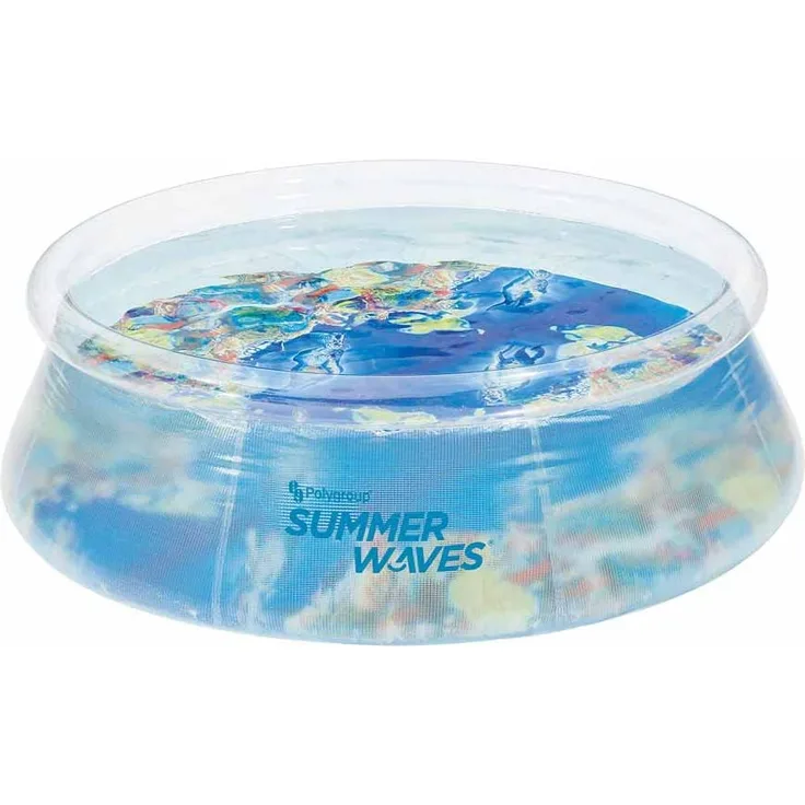 Summer Waves Planschbecken mit 3D Brillen transparent Ø 244 x 76 cm