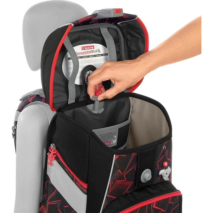 Step by Step Space 'Ninja Yuma', Schulranzen-Set, 5-teilig, 20 Liter, schwarz-rot – Bild 5