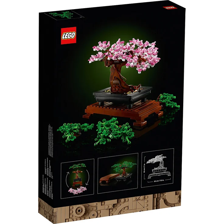 LEGO Icons 10281 'Bonsai Baum', 878 Teile, ab 18 Jahren, inkl. klassischen grünen Blättern und rosafarbenen Kirschblüten – Bild 4
