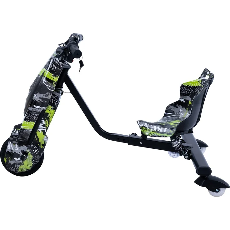 Kinder Elektro Drift Trike Scooter LED Driftrollen 360° bis zu 15km/h drosselbar (Grün Polo) – Bild 2