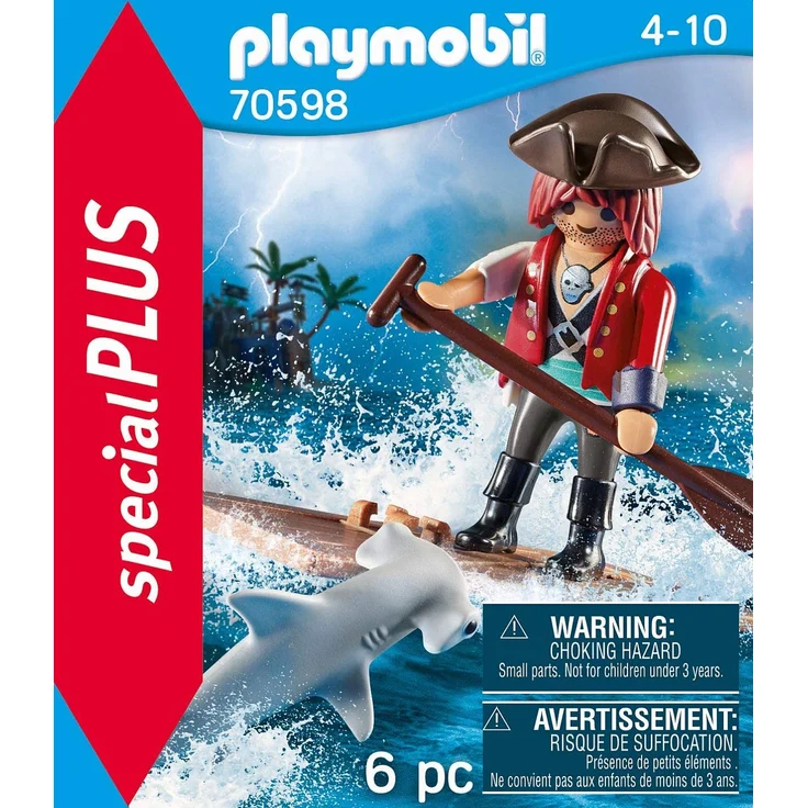 Playmobil Special Plus 70598 'Pirat mit Floß und Hammerhai', 6 Teile, ab 4 Jahren – Bild 3
