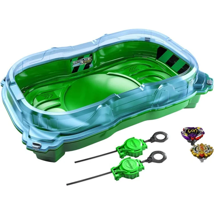 Beyblade Burst Turbo 'Slingshock Cross Collision Battle Set', komplettes Set mit Beystadium-Arena, Battle Kreiseln und Startern, ab 8 Jahren – Bild 4