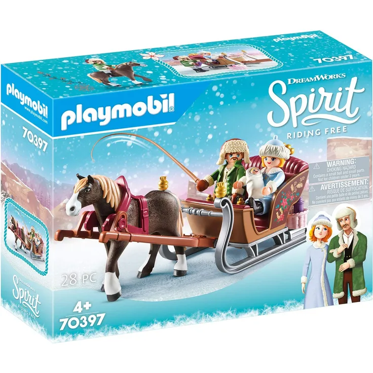 Playmobil Spirit Riding Free 70397 'Winterliche Schlittenfahrt', 28 Teile, ab 4 Jahren
